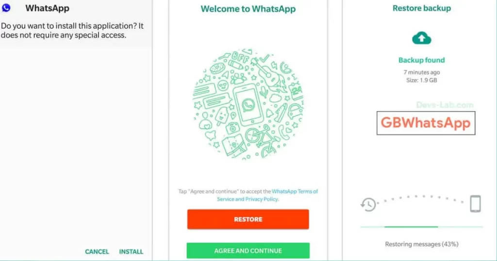 GB WhatsApp download secreen short